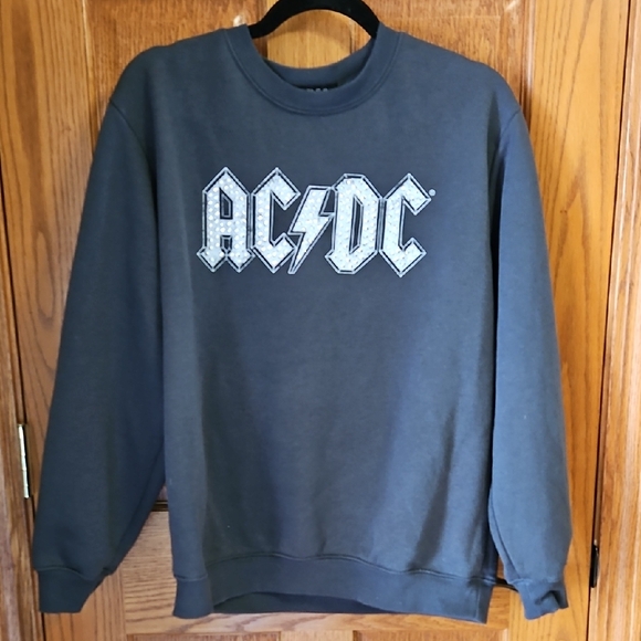 AC/DC  Charcoal Crewneck Sweatshirt - Picture 1 of 7
